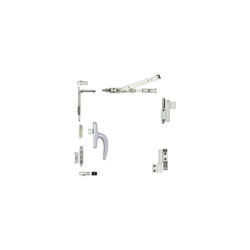foto del prodotto fapim kit completo per battente galicube 1v con cremonese nefer midi bussola corta da 402 a 750 mm bianco 9010 1330aa32