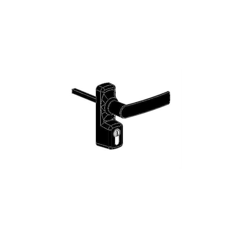foto del prodotto fapim leva esterna oltre con cilindro nero 9005 8568a 37