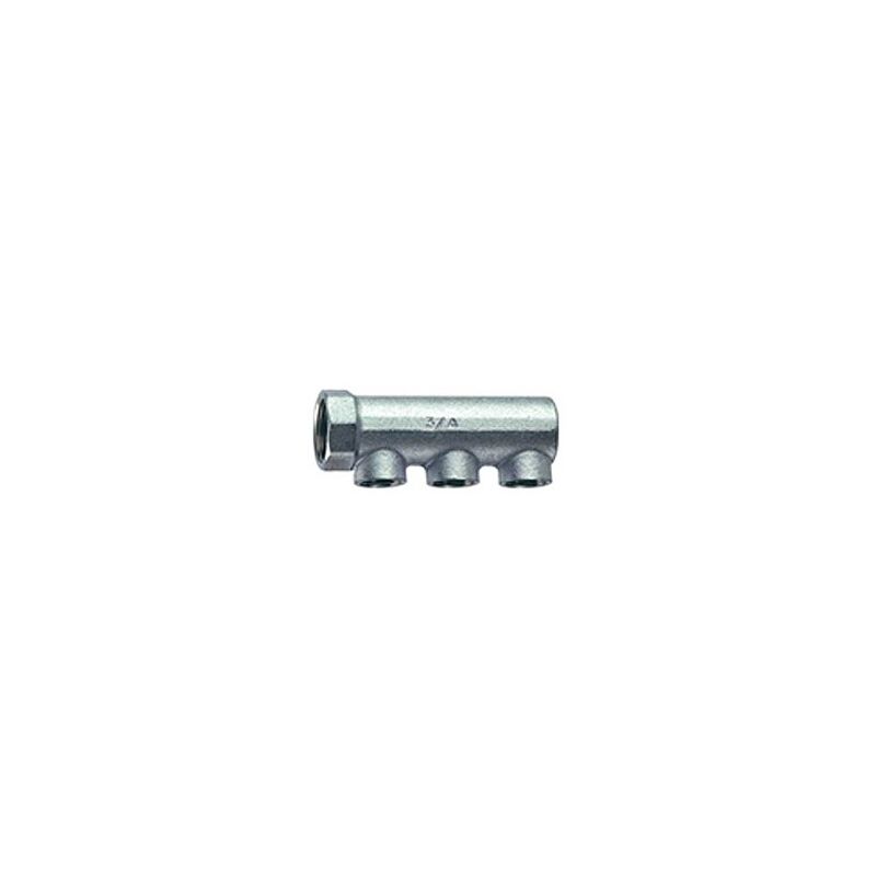 foto del prodotto far 3200 collettore femmina cromato int. 36 mm misura 3 4 3 derivazioni 3200 34