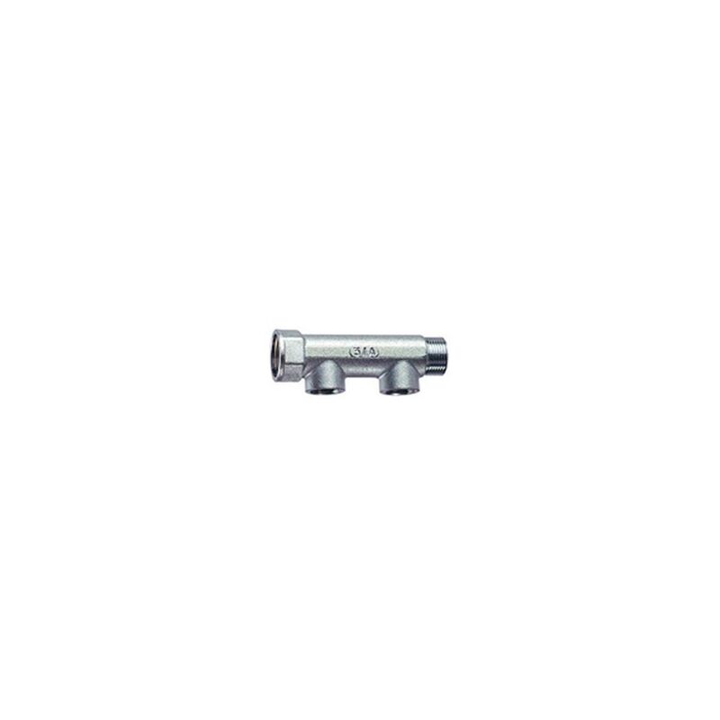 foto del prodotto far 3600 collettore maschio femmina cromato int. 50 mm misura 1 1 4 2 derivazioni 3600 114