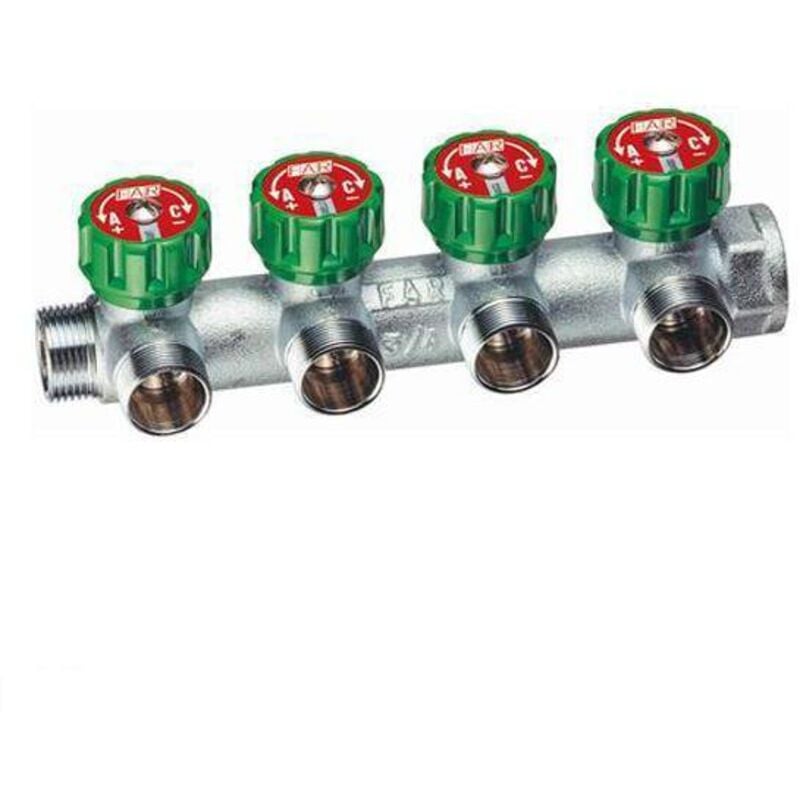 foto del prodotto far collettore 4 vie 3 4 multi componibile per impianti acqua multistrato