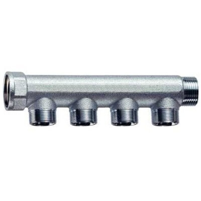 foto del prodotto far - collettore lineare in ottone per riscaldamento maschio femmina modello 3 4' x 4 vie