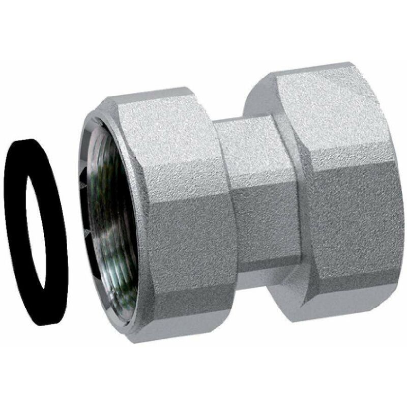 foto del prodotto far - raccordo di giunzione in ottone cromato con calotta mobile 8321 1 1 2 x 1 1 2