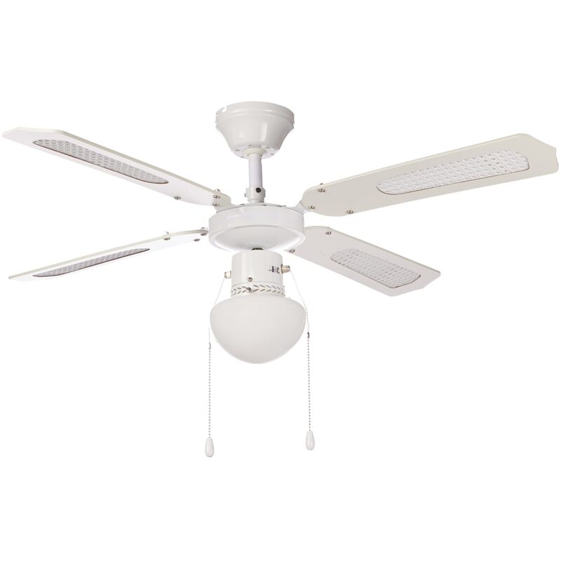 foto del prodotto farelek bali 112420 ventilatore da soffitto, 107 cm, bianco