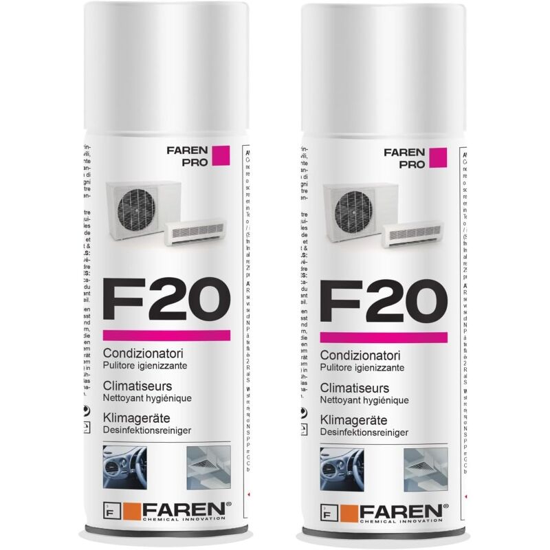 foto del prodotto faren 2 x f20 igienizzante climatizzatori condizionatori casa e auto 400 ml