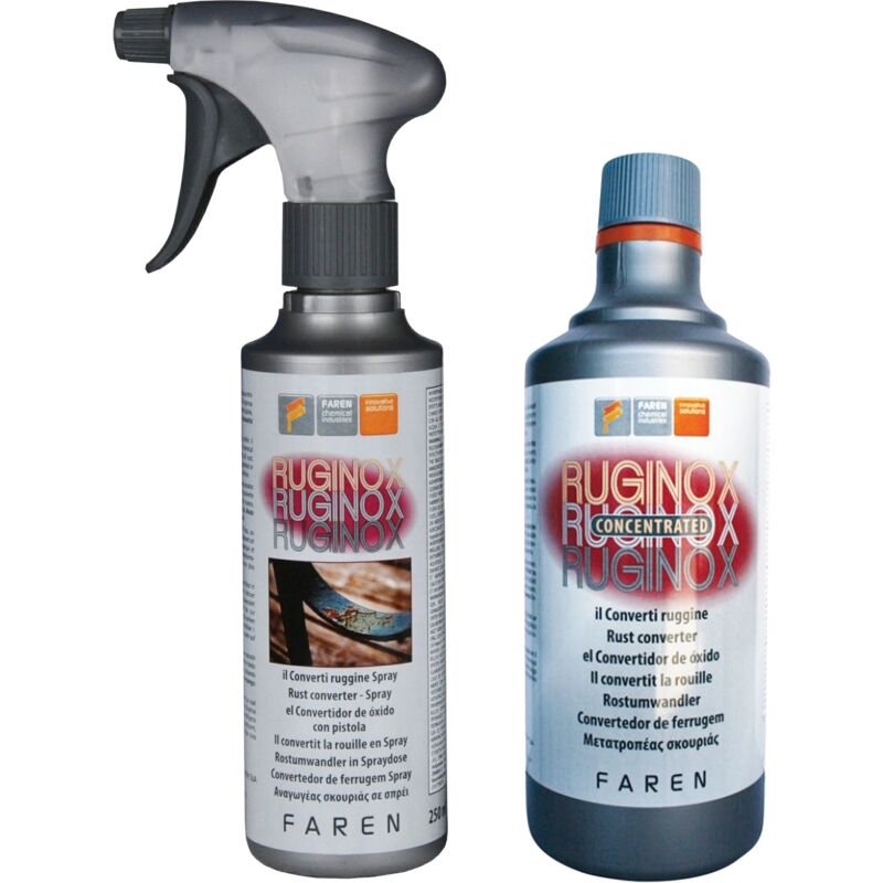 foto del prodotto faren convertitore di ruggine spray ruginox 250ml decapante professionale