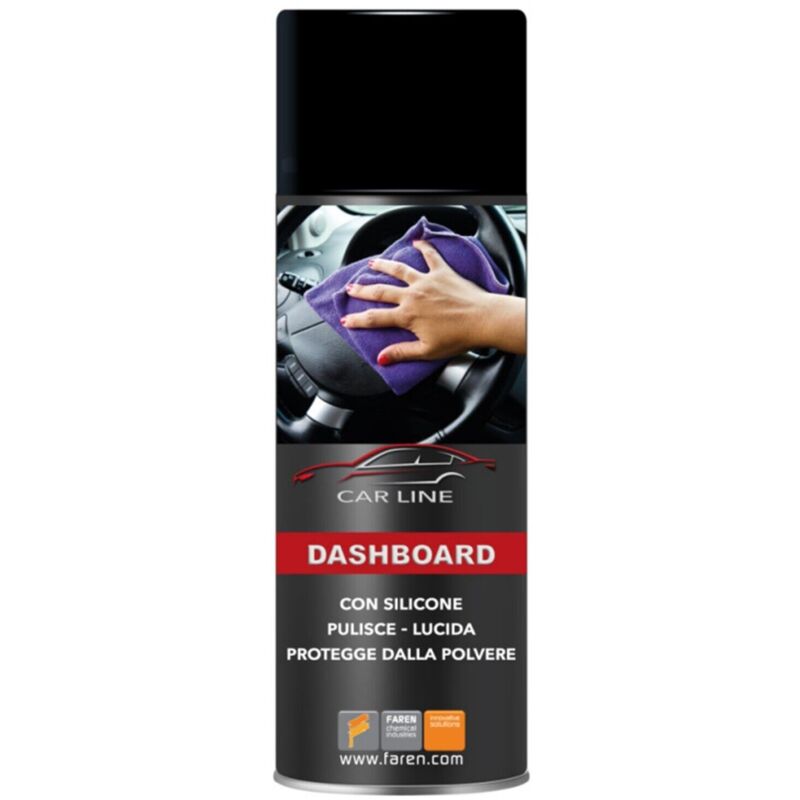 foto del prodotto faren dashboard lucidante siliconico azione antistatica cruscotti 400 ml