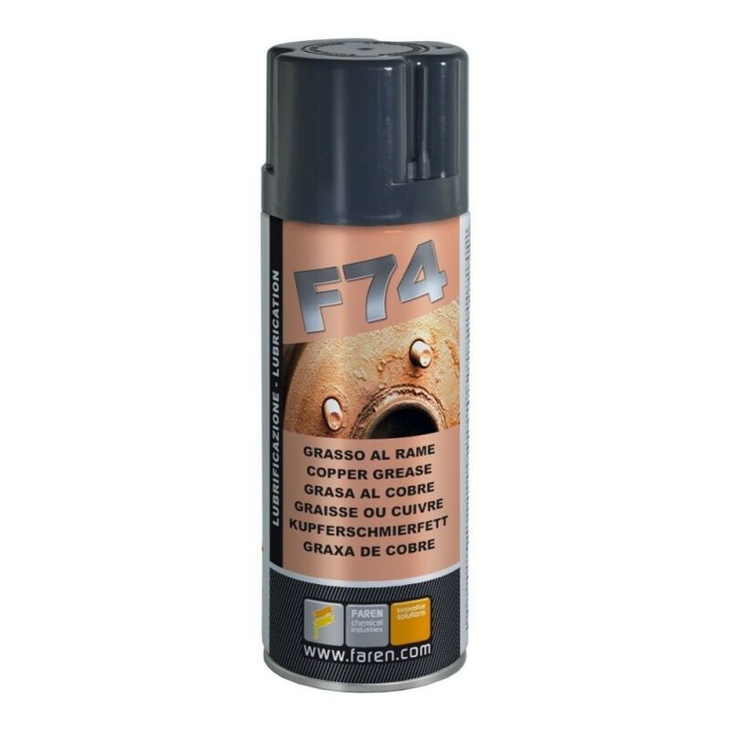 foto del prodotto faren f74 grasso al rame spray 400ml lubrificante antigrippante ad alte temperature