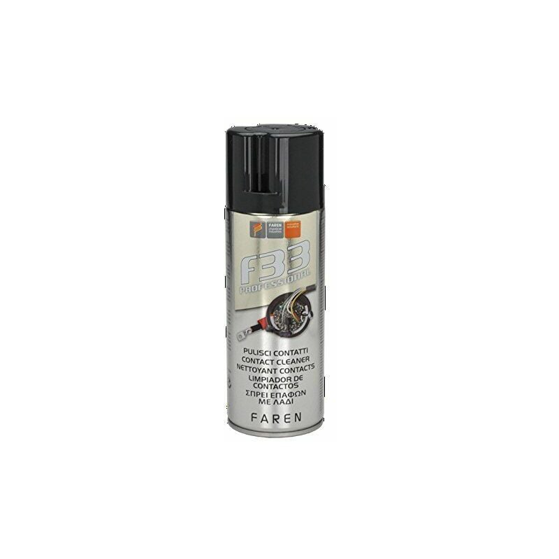 foto del prodotto faren pulisci contatti elettrici ed elettronici lubro pulisce sgrassa f33 400 ml