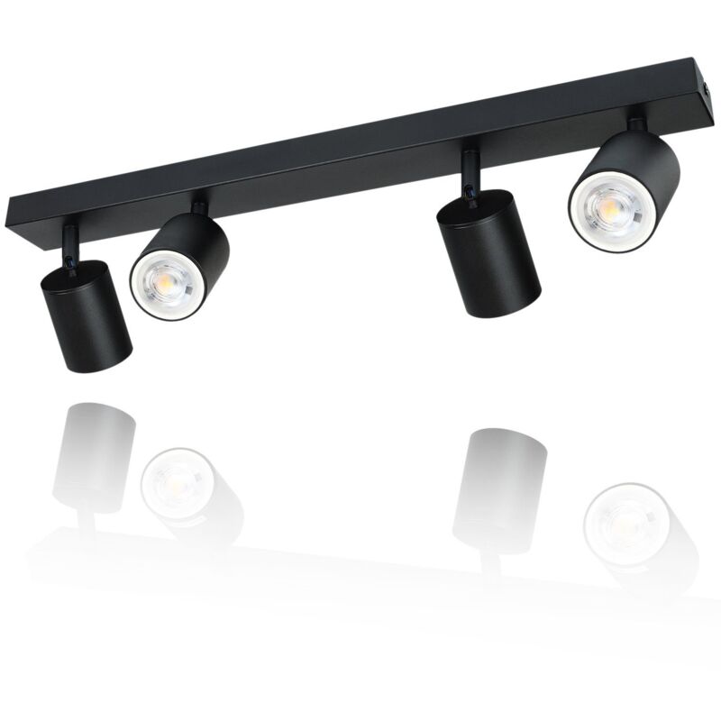 foto del prodotto faretti a soffitto, plafoniera 4 luci gu10 l 300mm nero moderno plafoniere interna soggiorno i camera da letto i cucina i sala da pranzo