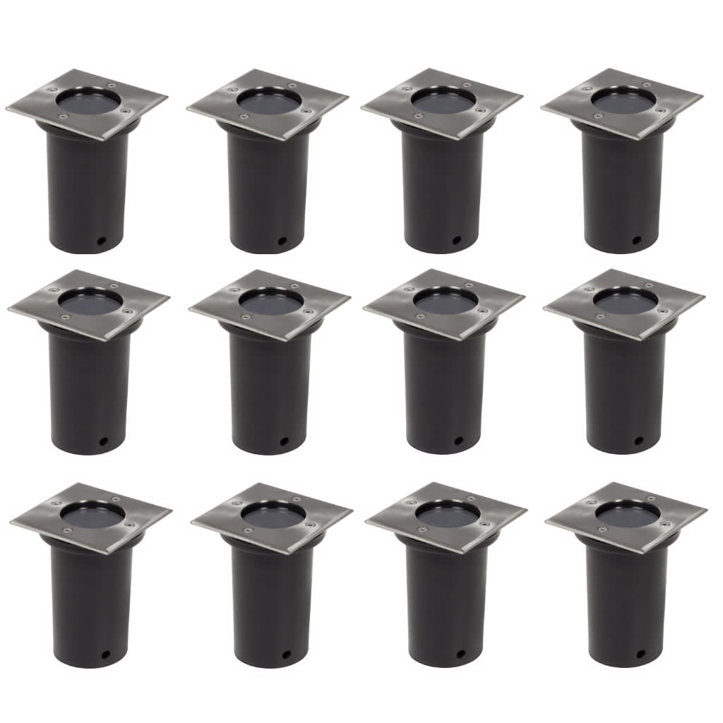 foto del prodotto faretti carrabili 12 pz per esterni quadrati cod mxl 69066