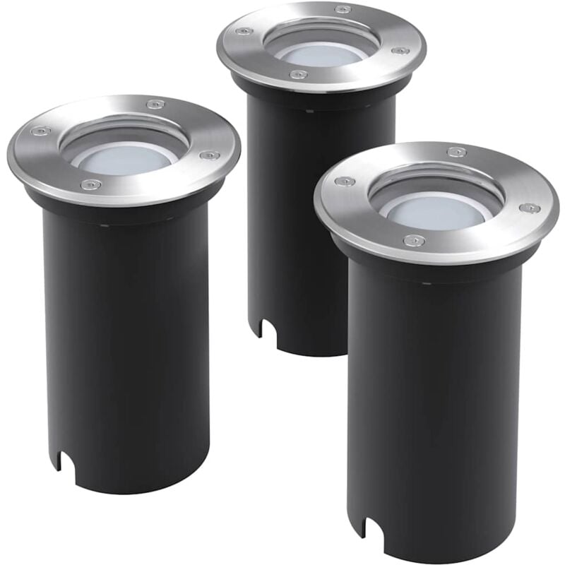 foto del prodotto faretti carrabili da esterno a led 3 pz rotondi vidaxl