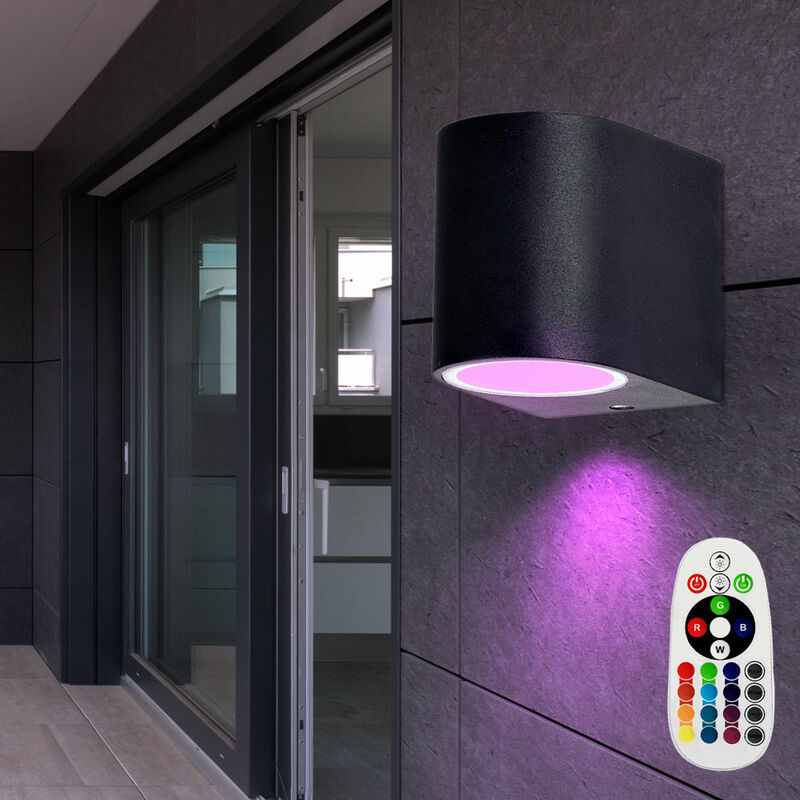 foto del prodotto faretti da parete per aree esterne luce d ingresso della porta della casa dimmerabile in un set che include lampade a led rgb