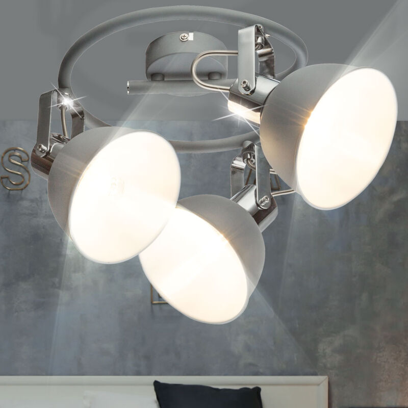 foto del prodotto faretti da soffitto lampade rondelle cromo grigio faretti mobili illuminazione soggiorno