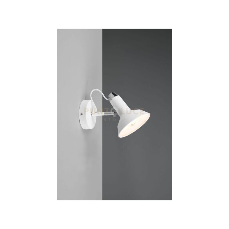 foto del prodotto faretti e portafaretti roxie singolo orientabile h.23cm bianco e cromato 811900131