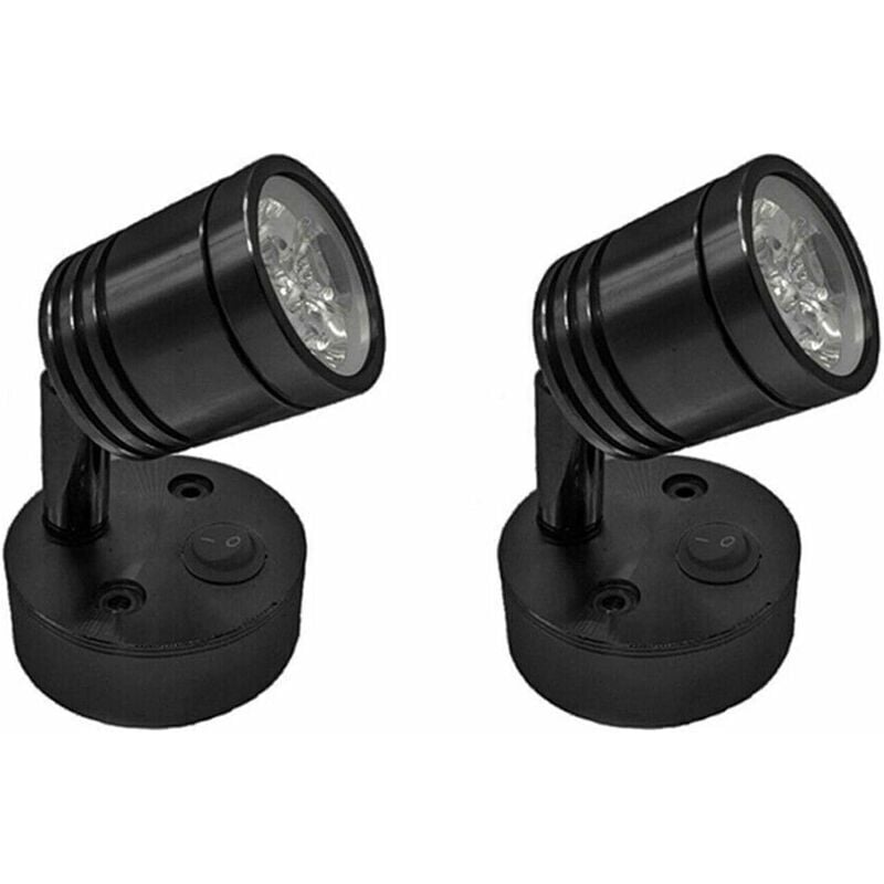 foto del prodotto faretti led da 12 v, luce di lettura, lampada da parete, lampada da comodino, interruttore regolabile, illuminazione interna flessibile cilindrica