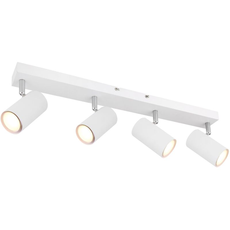 foto del prodotto faretti metallo bianco, 4 x gu10