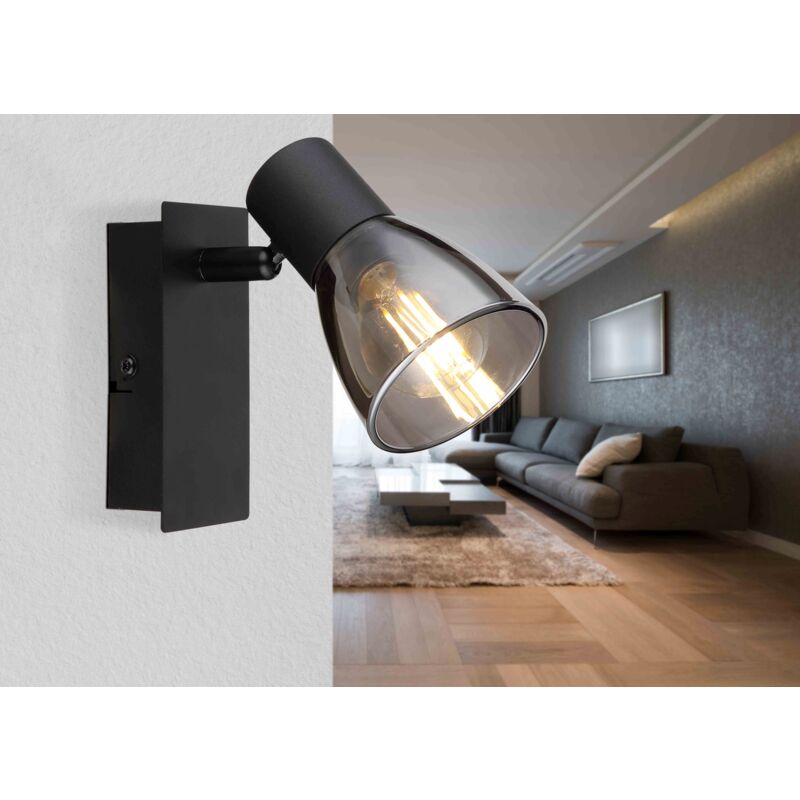 foto del prodotto faretti metallo nero opaco 1 x e14