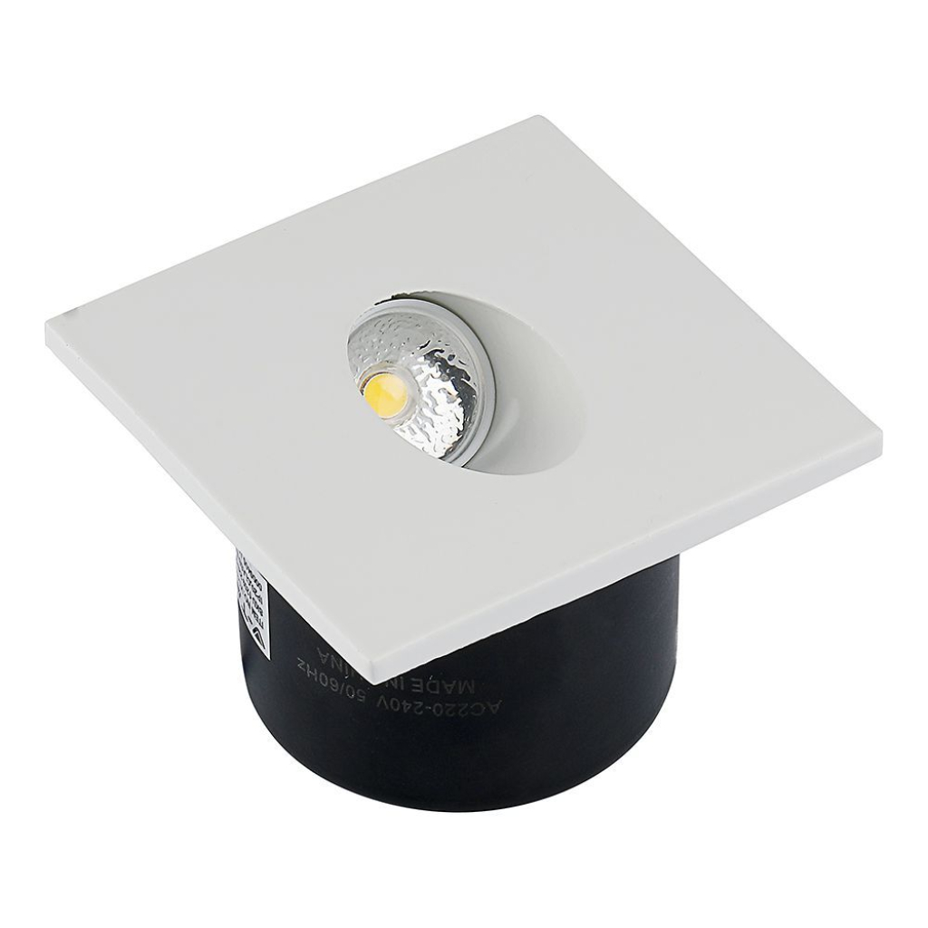 foto del prodotto faretti segnapasso led 3w da incasso per esterno step light square 3000k
