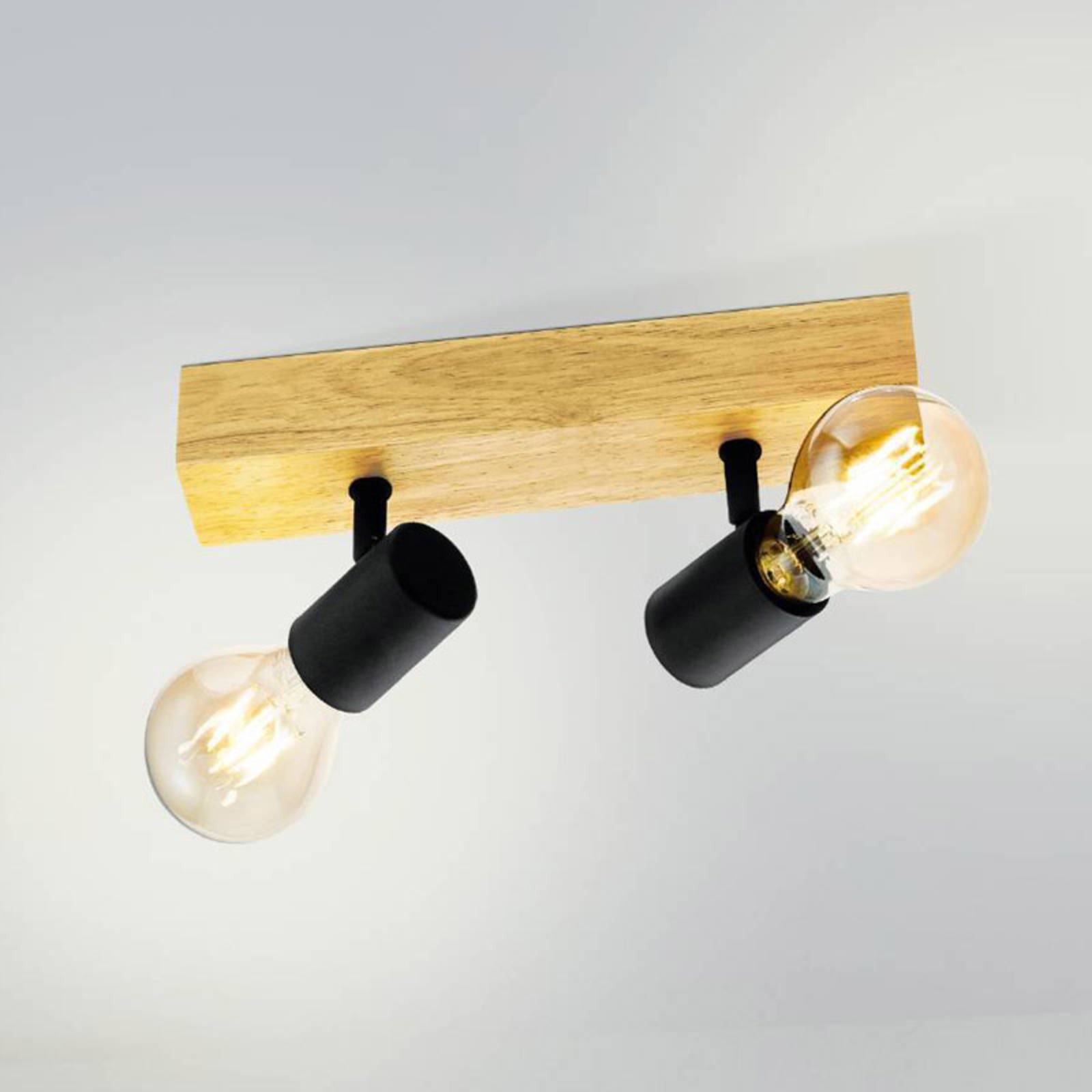 foto del prodotto faretti townshend 3 marrone nero 300x50 mm eglo