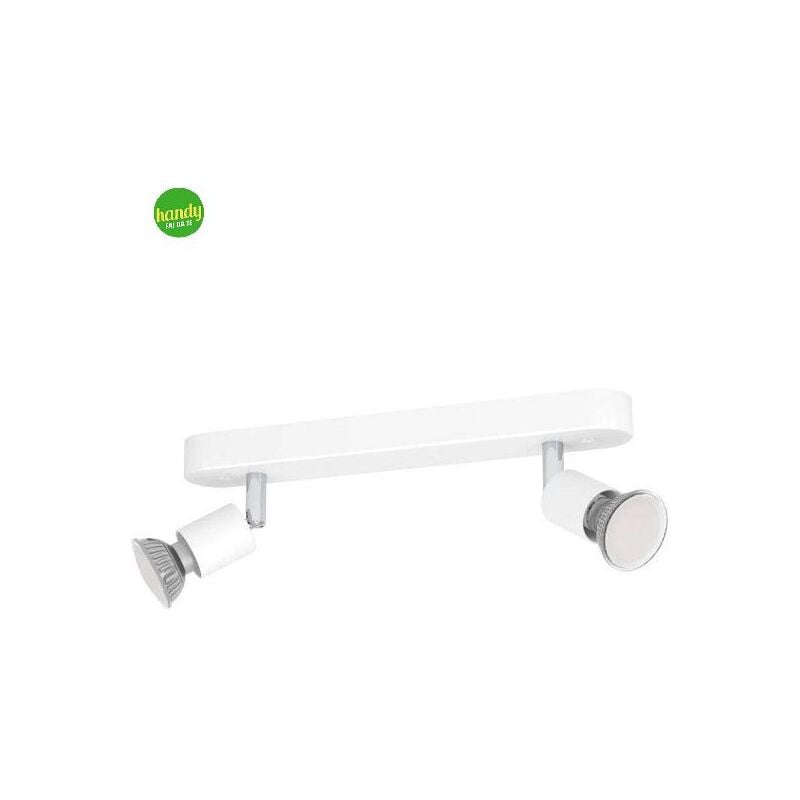 foto del prodotto faretto 2 luci stecci eglo gu10 5w bianco