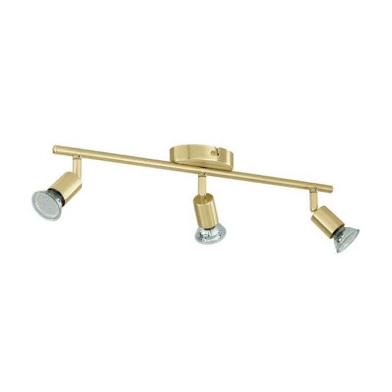 foto del prodotto faretto 3 luci eglo buzz-led gu10 3x2,8w ottone spazzolato - 33186