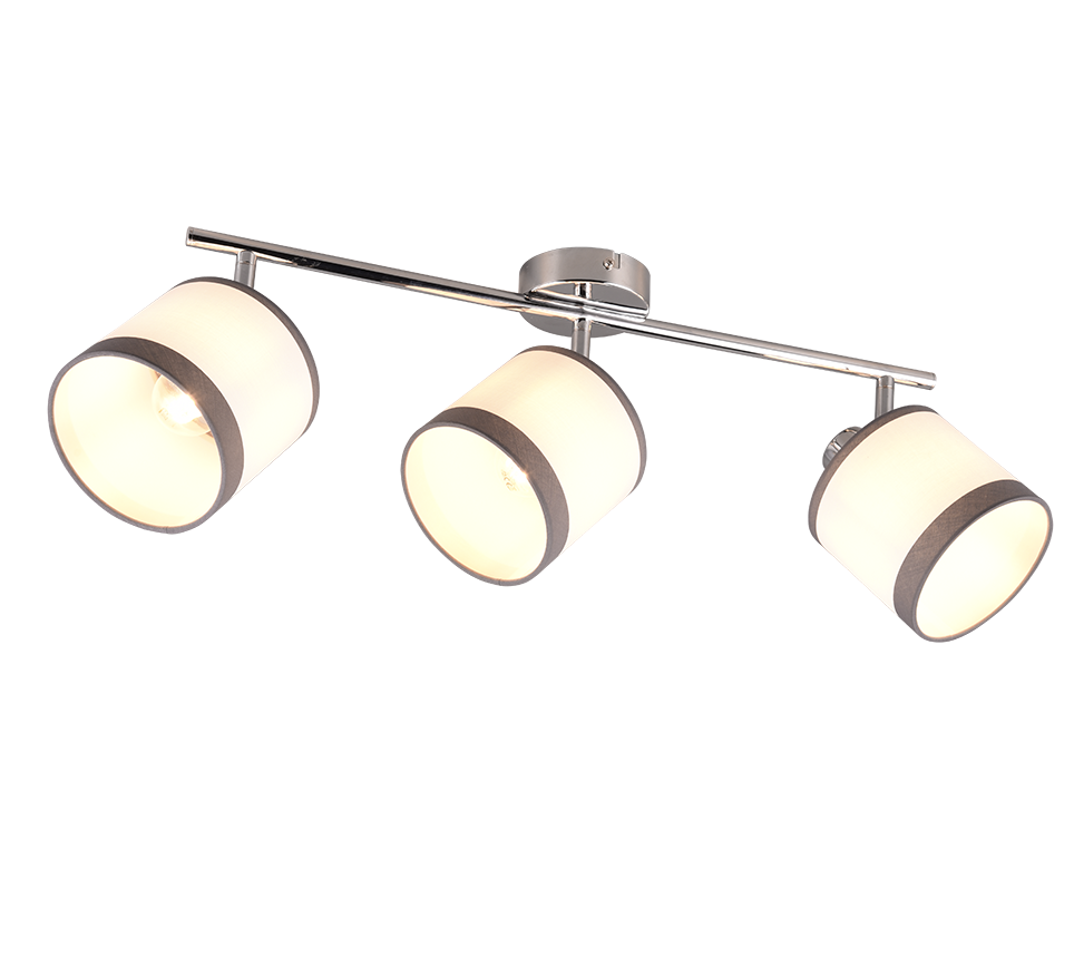 foto del prodotto faretto 3 luci, metallo, cromo, 58x23x16,5 cm, davos