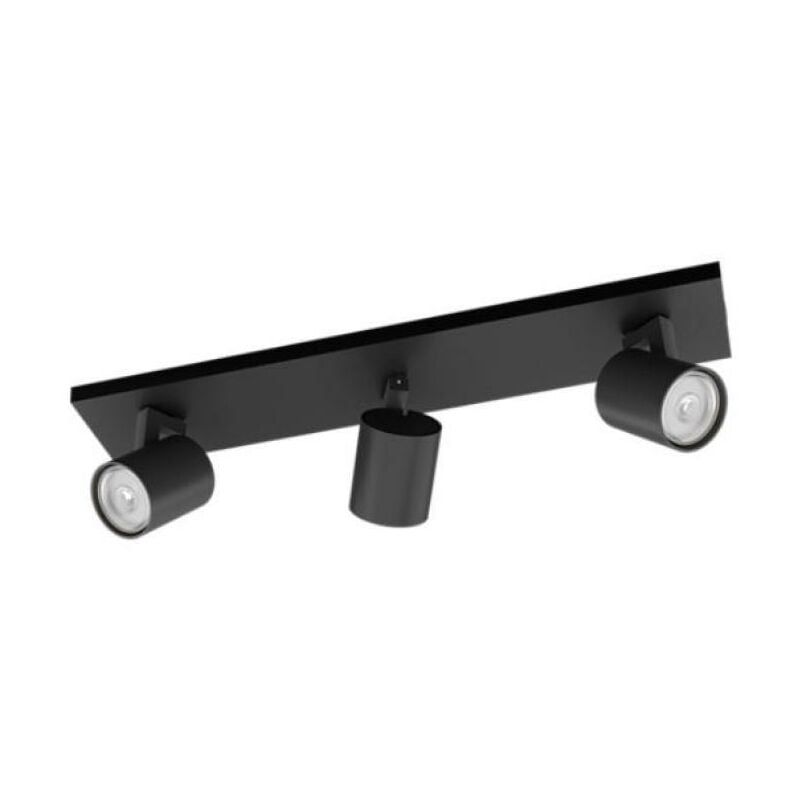 foto del prodotto faretto 3 luci philips runner in metallo attacco gu10 ip20 nero 43533900