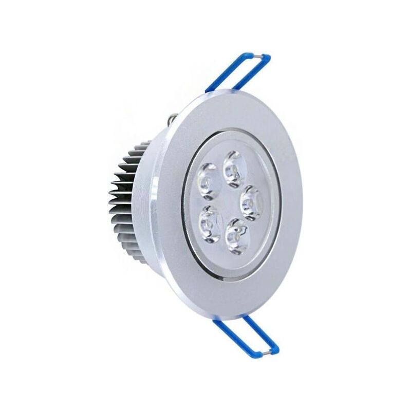 foto del prodotto faretto 5 led 5 w ad incasso con alette a molla rotondo luce fredda led driver