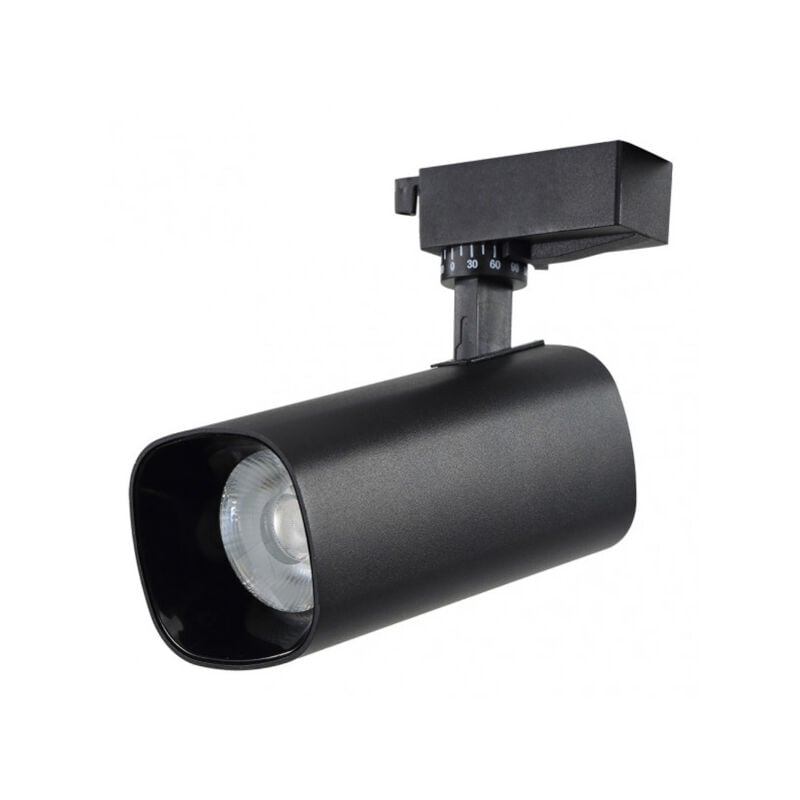 foto del prodotto faretto a binario 30w 4000k alfil nero 2700lm 36 orientabile 330 regx19x7,5 cm