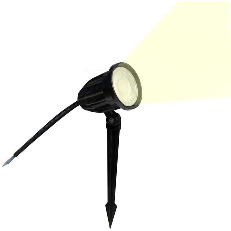 foto del prodotto faretto a led cob da esterno per giardino con picchetto da 8w luce orientabile 650 lm bianco naturale 4000k