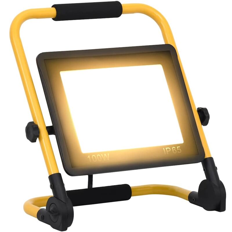 foto del prodotto faretto a led con maniglia 100 w bianco caldo - vidaxl