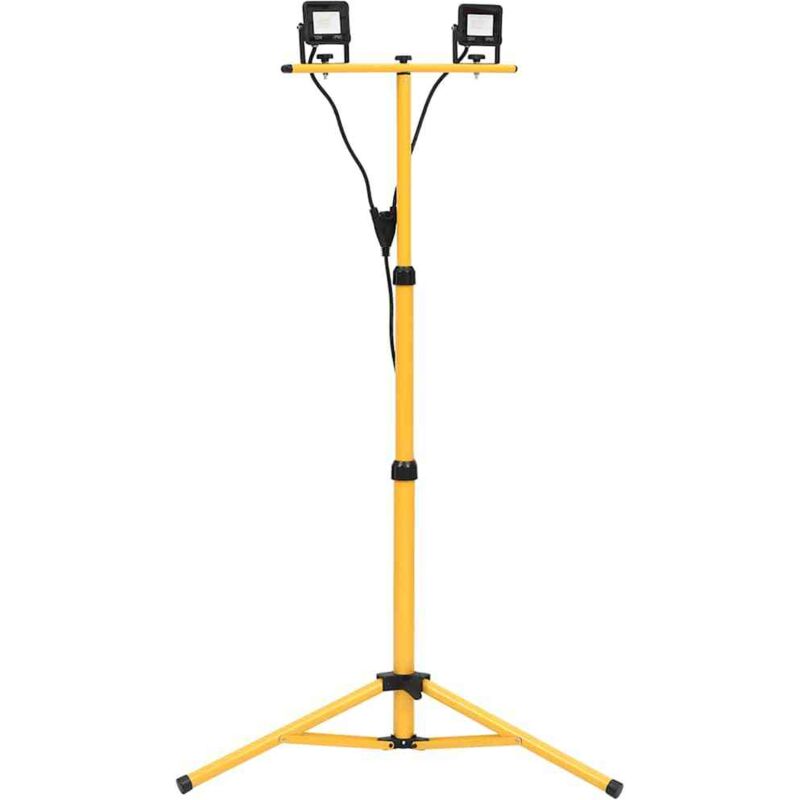foto del prodotto faretto a led con treppiede 2x10 w bianco caldo - vidaxl