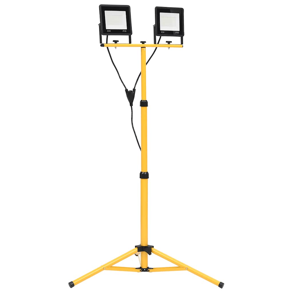 foto del prodotto faretto a led con treppiede 2x50 w bianco freddo