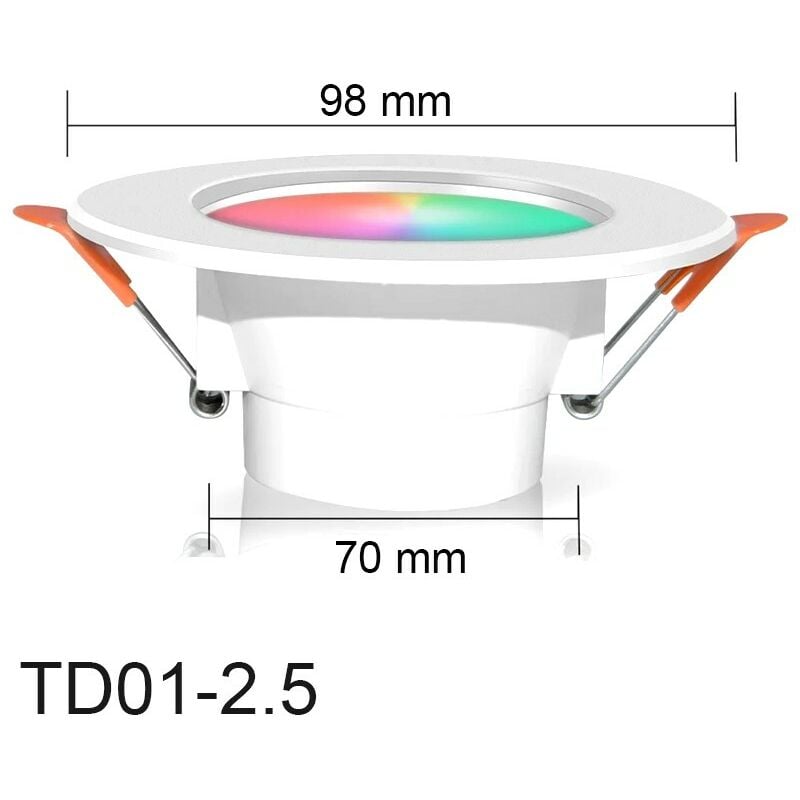 foto del prodotto faretto a led da incasso smart wifi rgbcw 5w tuya