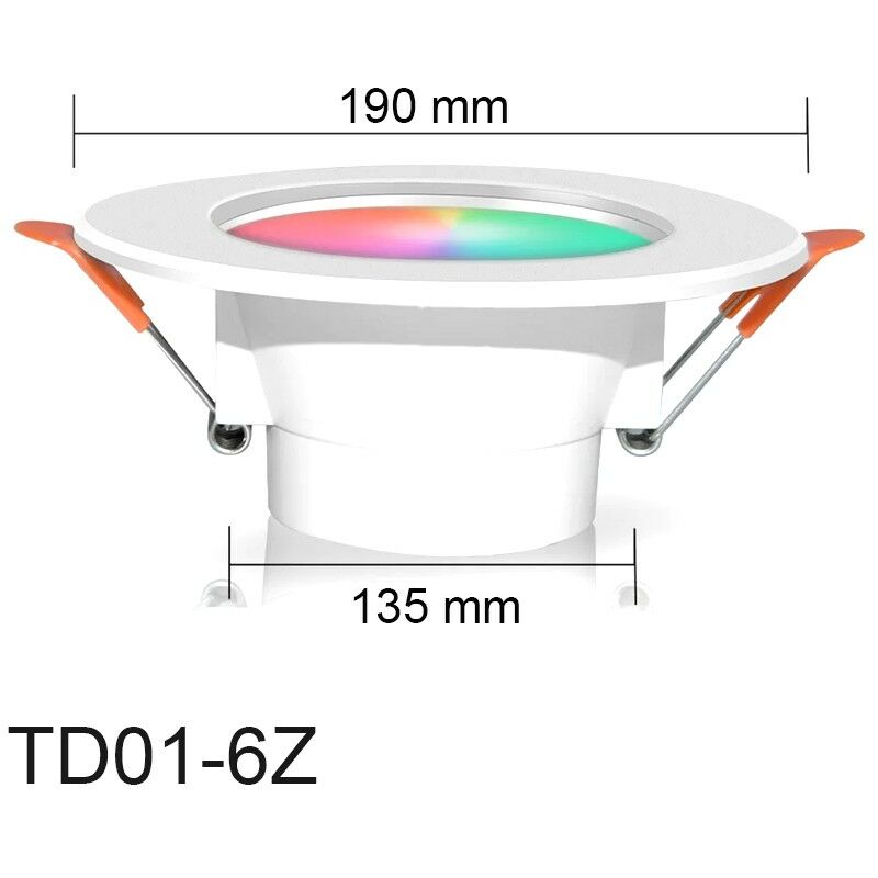 foto del prodotto faretto a led da incasso smart zigbee rgbcw 15w tuya