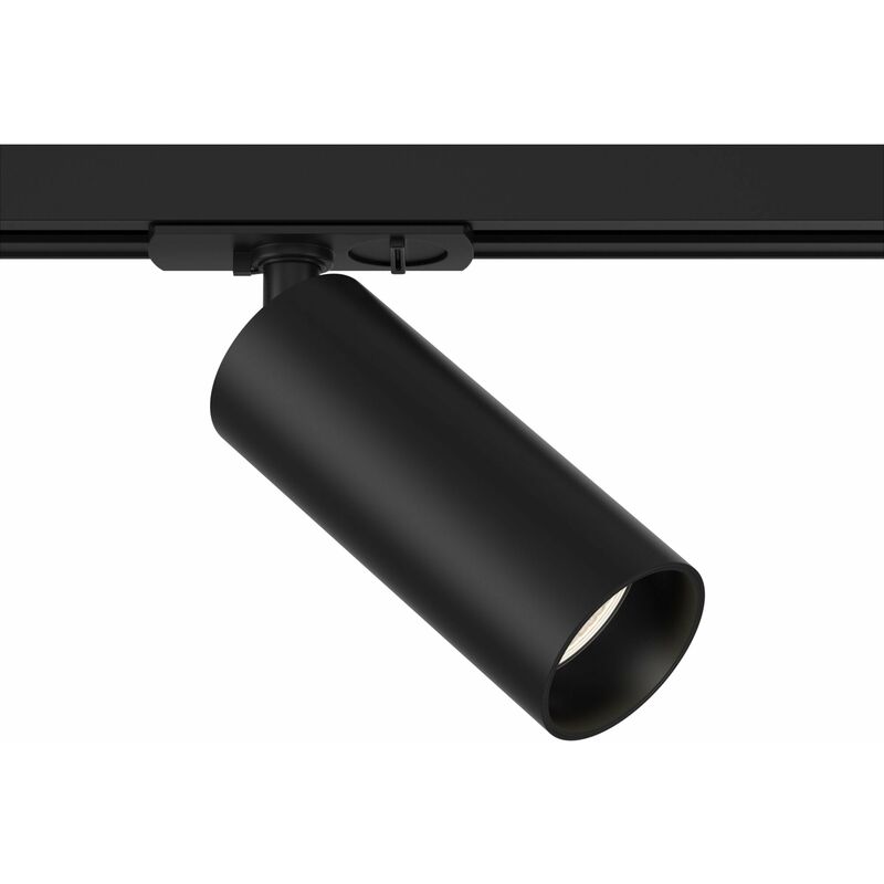 foto del prodotto faretto a led per sistema illuminazione binario 12w 3000k in alluminio focus led nero