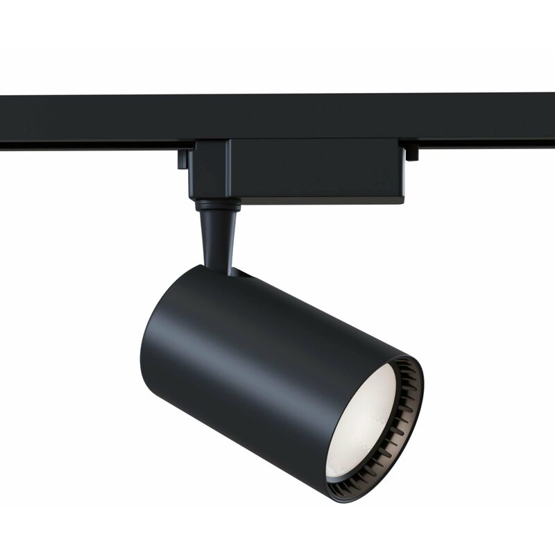 foto del prodotto faretto a led per sistema illuminazione binario 17w 3000k in alluminio vuoro nero