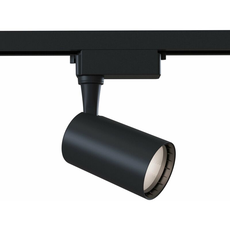 foto del prodotto faretto a led per sistema illuminazione binario 6w 4000k in alluminio vuoro nero