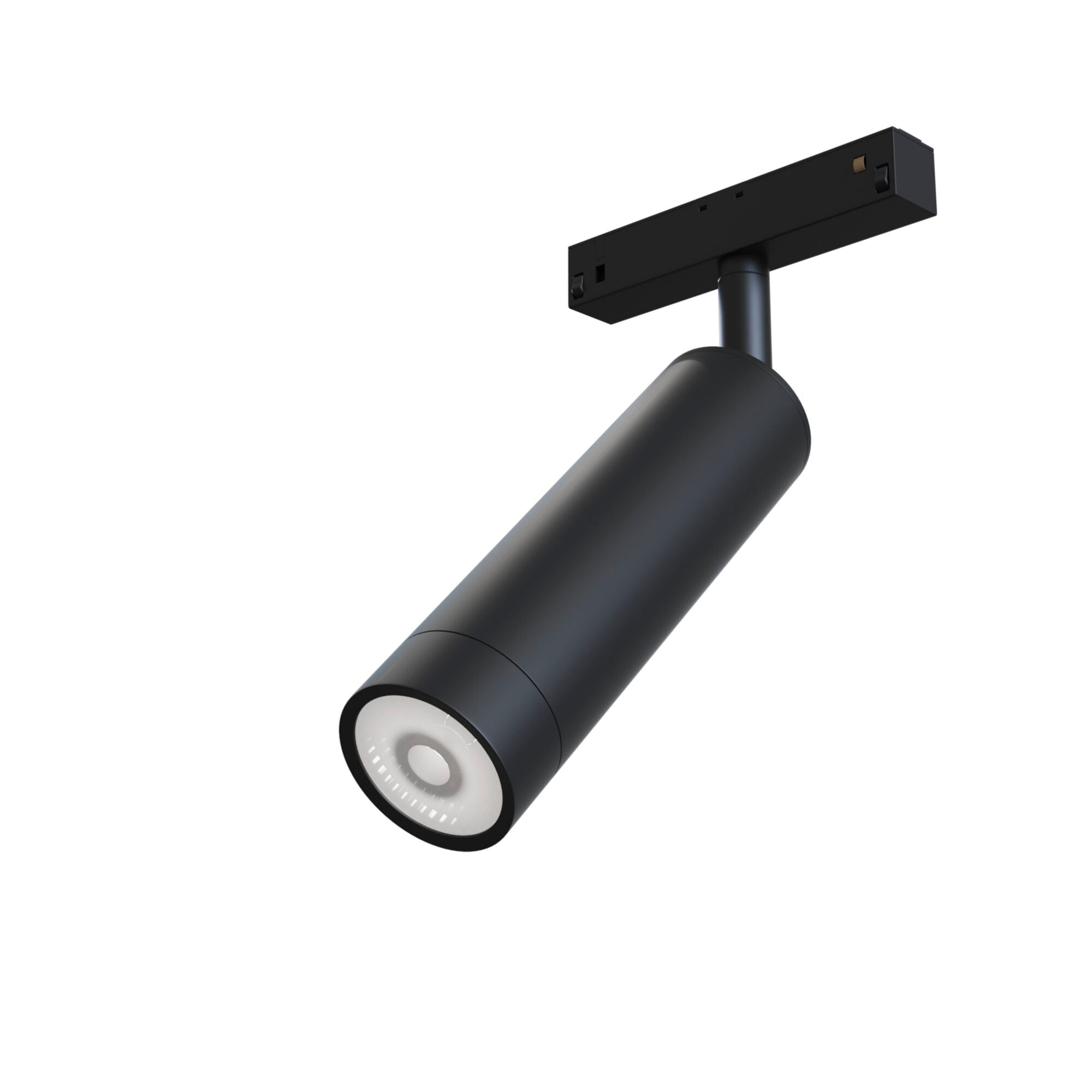 foto del prodotto faretto a led per sistema illuminazione binario 7w 3000k in alluminio focus led nero