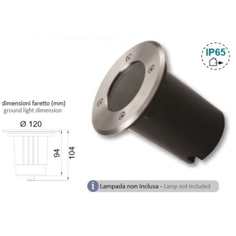 foto del prodotto faretto a pavimento carrabile gu10