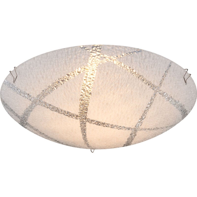 foto del prodotto faretto a soffitto a led lampada in vetro ghiacciato soggiorno sala da pranzo illuminazione corridoio lampada cromata
