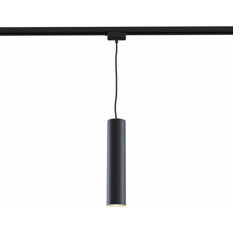 foto del prodotto faretto a sospensione per sistema illuminazione binario 50w gu10 in alluminio nero