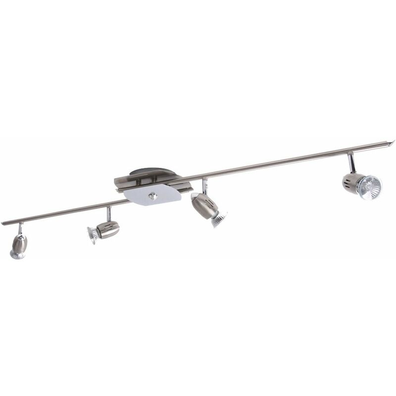 foto del prodotto faretto a trave da soffitto soggiorno camera da letto lampada spot argento barra orientabile brilliant g16131 77
