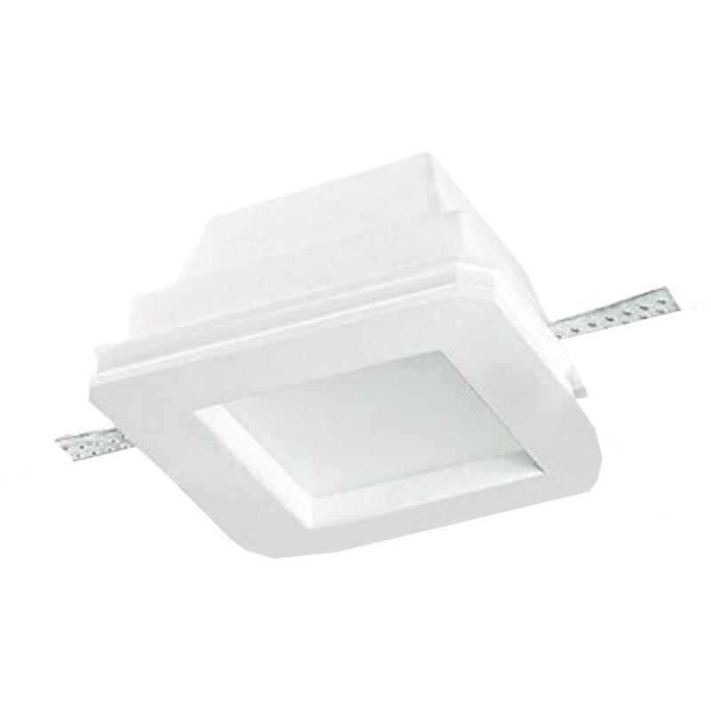 foto del prodotto faretto ad incasso a scomparsa nobile 220 240v in gesso con diffusore 9098