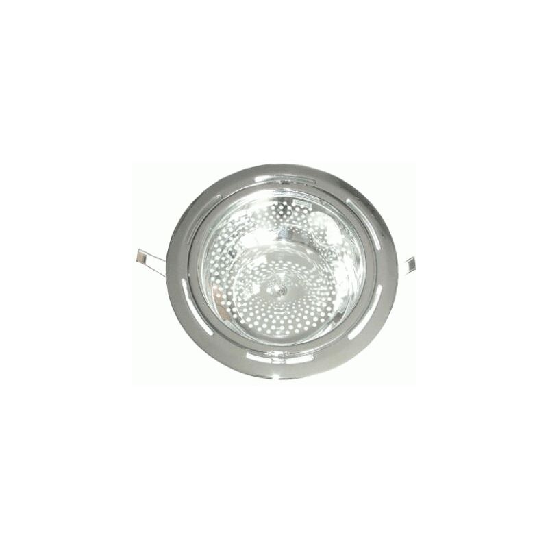 foto del prodotto faretto alfa 70w incasso tondo soffitto 2xe27 ip 20, foro 215mm, cromo