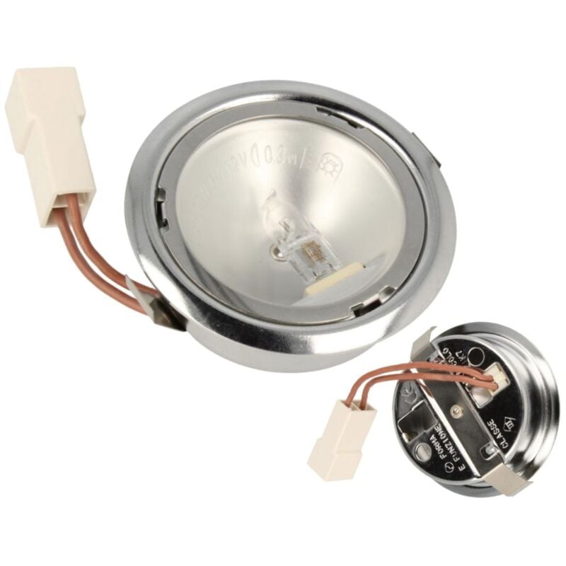 foto del prodotto faretto alogeno luce cappa cromato 10watt 12v elica turboair whirlpool smeg best