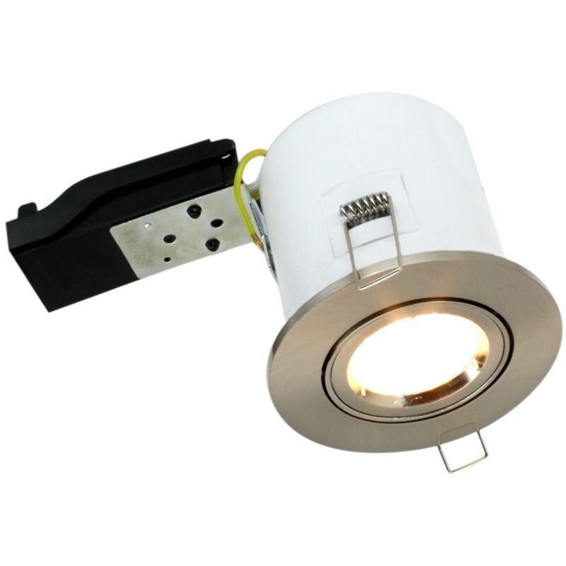 foto del prodotto faretto bbc rt2012 orientabile in acciaio satinato con faretto a led gu10 5w