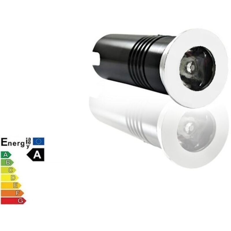 foto del prodotto faretto bianco a luce bianca led 3w segnapassi calpestabile esterno interno