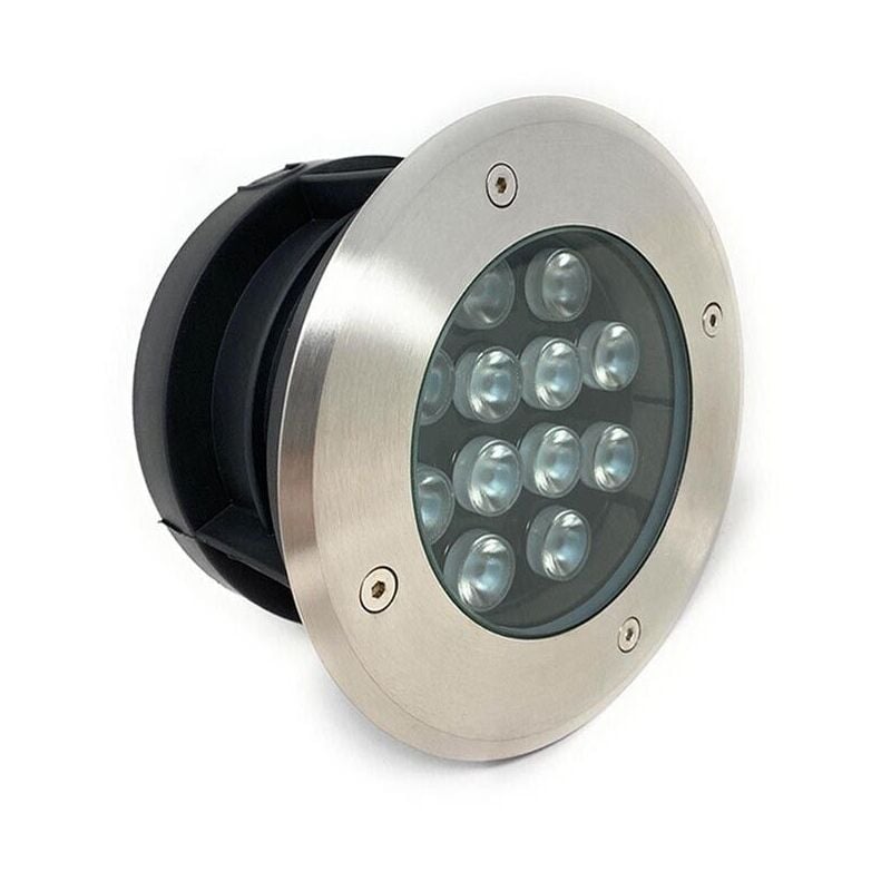 foto del prodotto faretto calpestabile da terra segnapassi carrabile 12 w led luce calda ip67